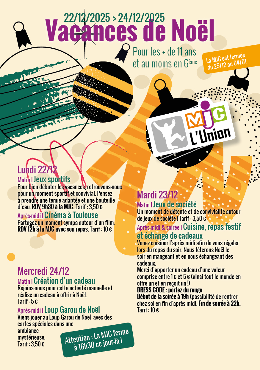 programme vacances Noel 2025 1